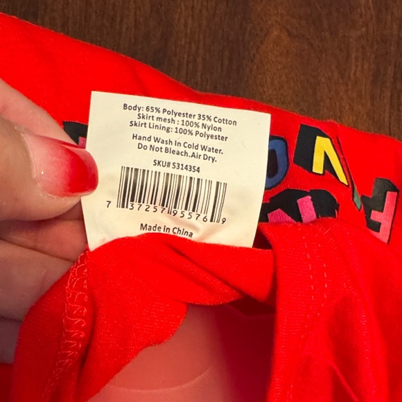 Red "Santa's Favorite" Tulle dog Costume Dress - Picture 4 of 4